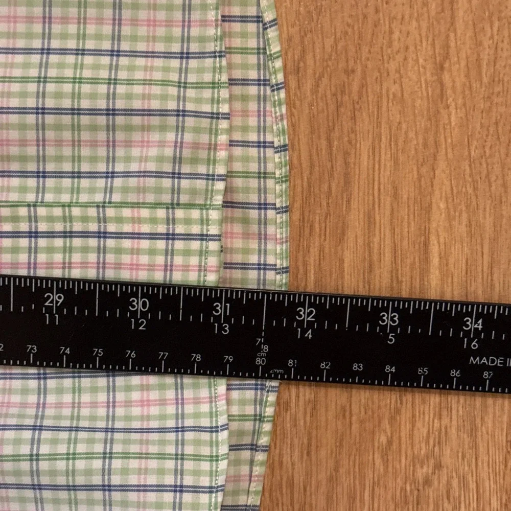 Brooks Brothers Shirt‎ Men's Medium Multicolor Plaid Non-Iron 100% Cotton Preppy